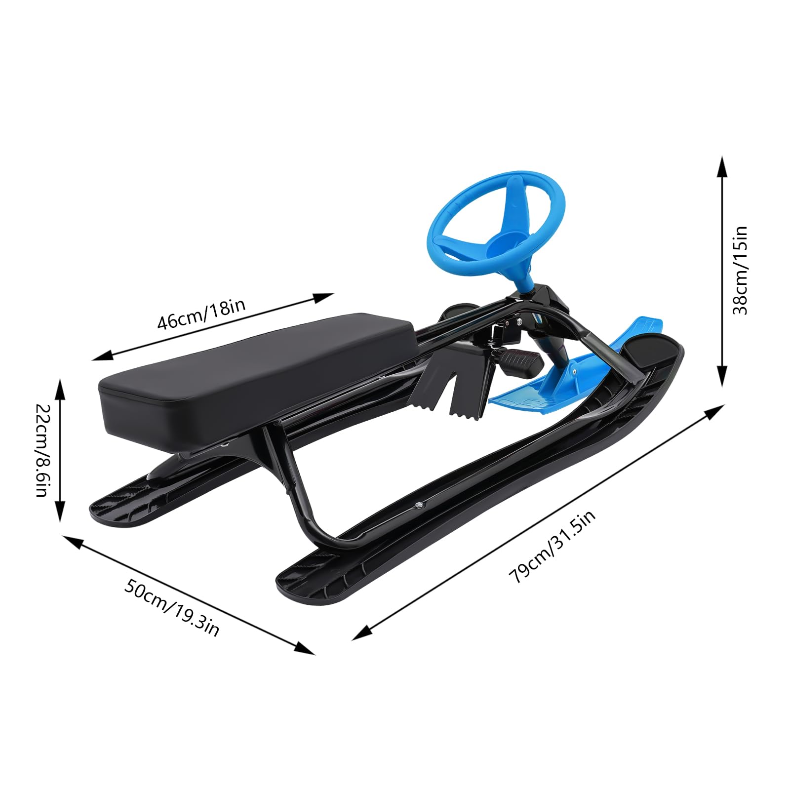 Amazon.com: Snow Racer Sled (Blue) : Sports & Outdoors